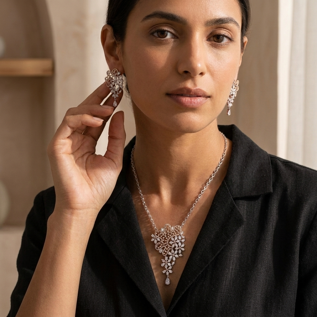 Divine Glow Moissanite Pendant Set in Sterling Silver