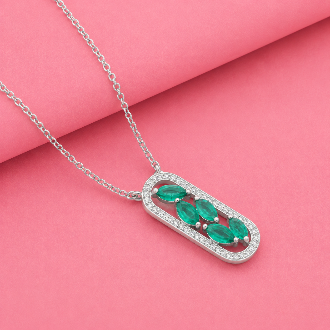 Moissanite Diamond Pendant for Men in Sterling Silver
