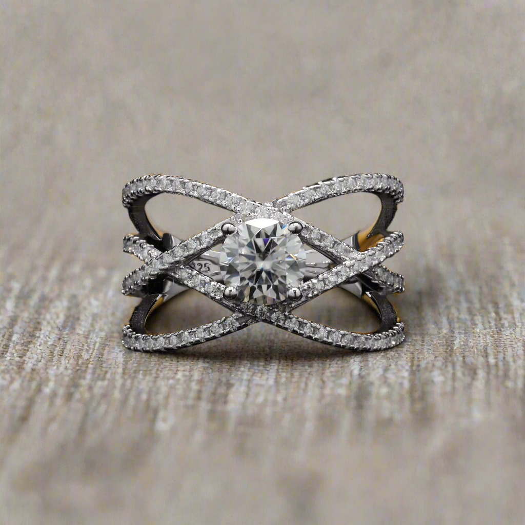 Star Eternity Band in Sterling Silver