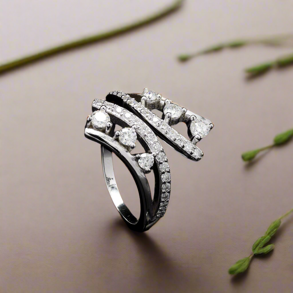 Damascene Jasmine Fancy Ring