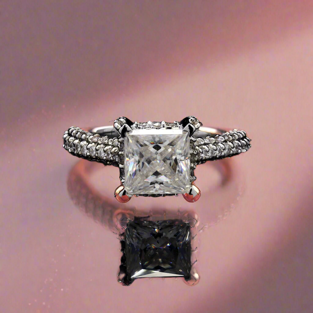 Princess & Round cut Ring