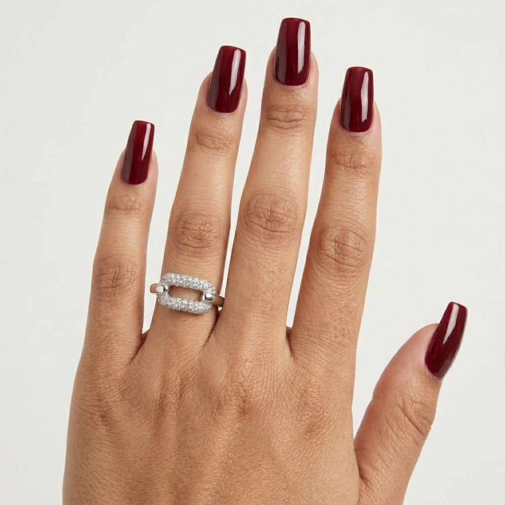 Sterling Silver Nova ring Band| perfect for office wear