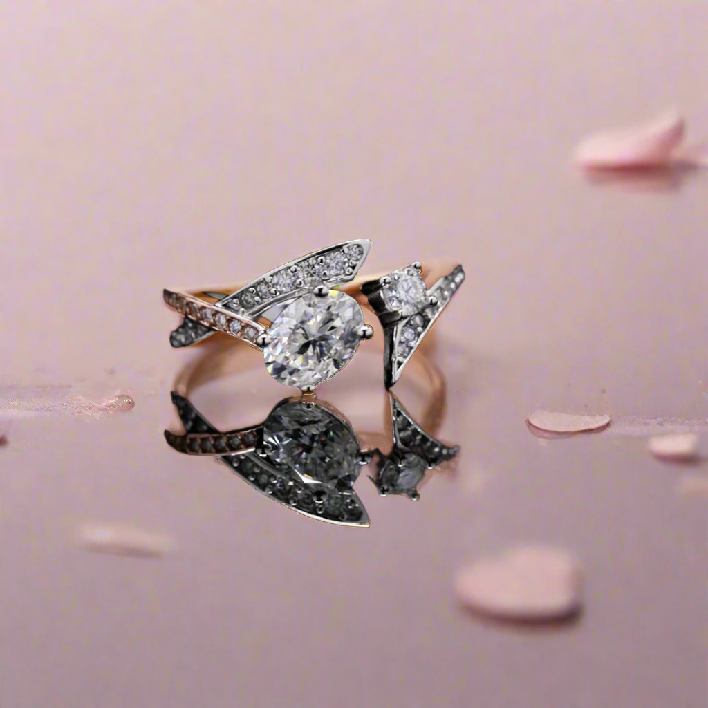 Oval & Round cut Fancy Ring