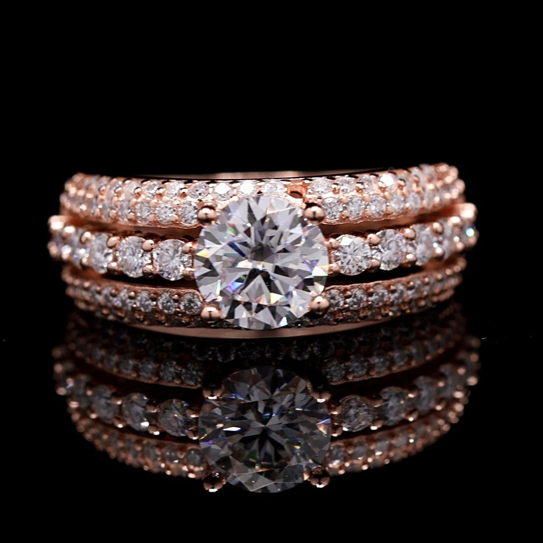Brilliance Band Silver Moissanite Ring