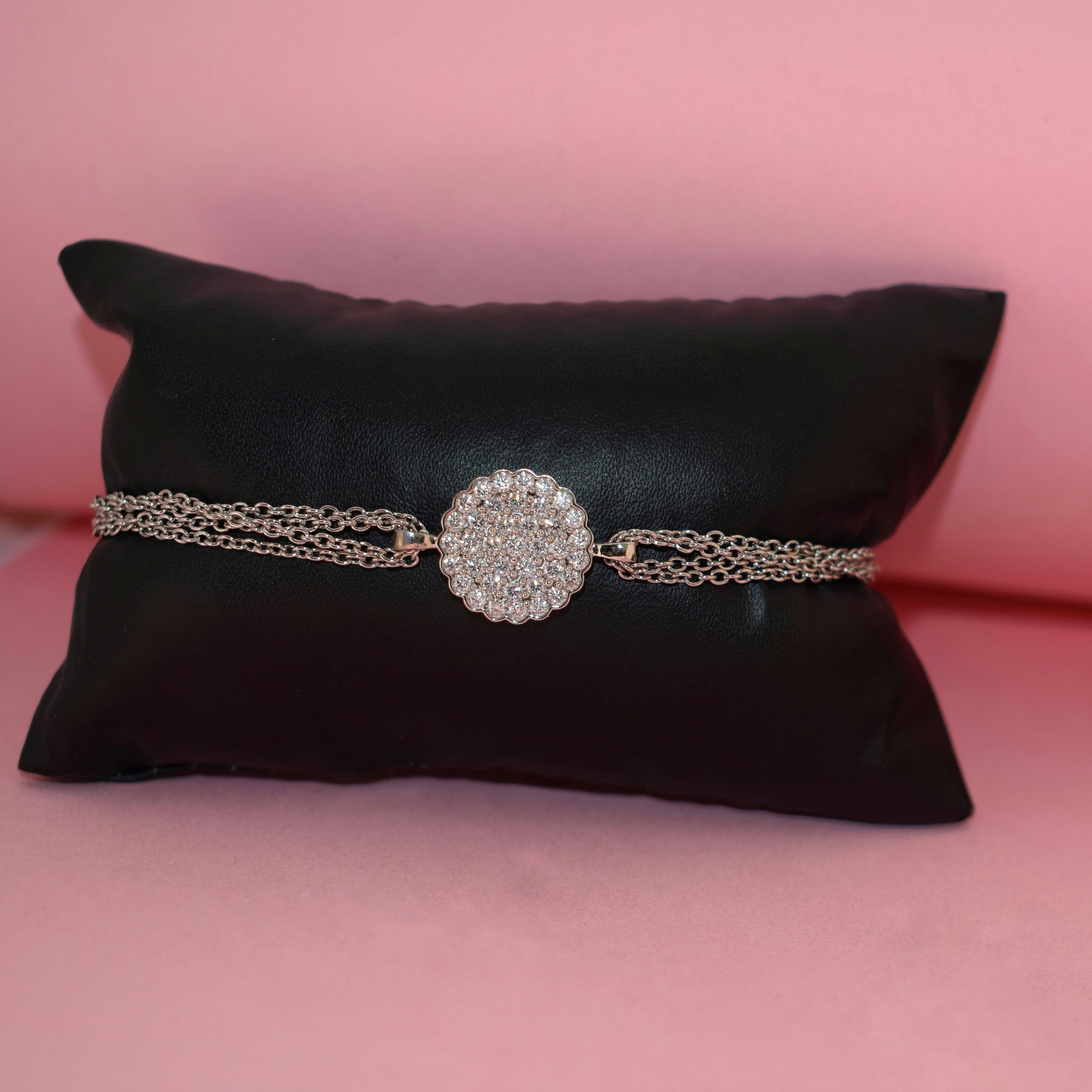 Minimal 925 Silver Moissanite Bracelet, perfect for Date
