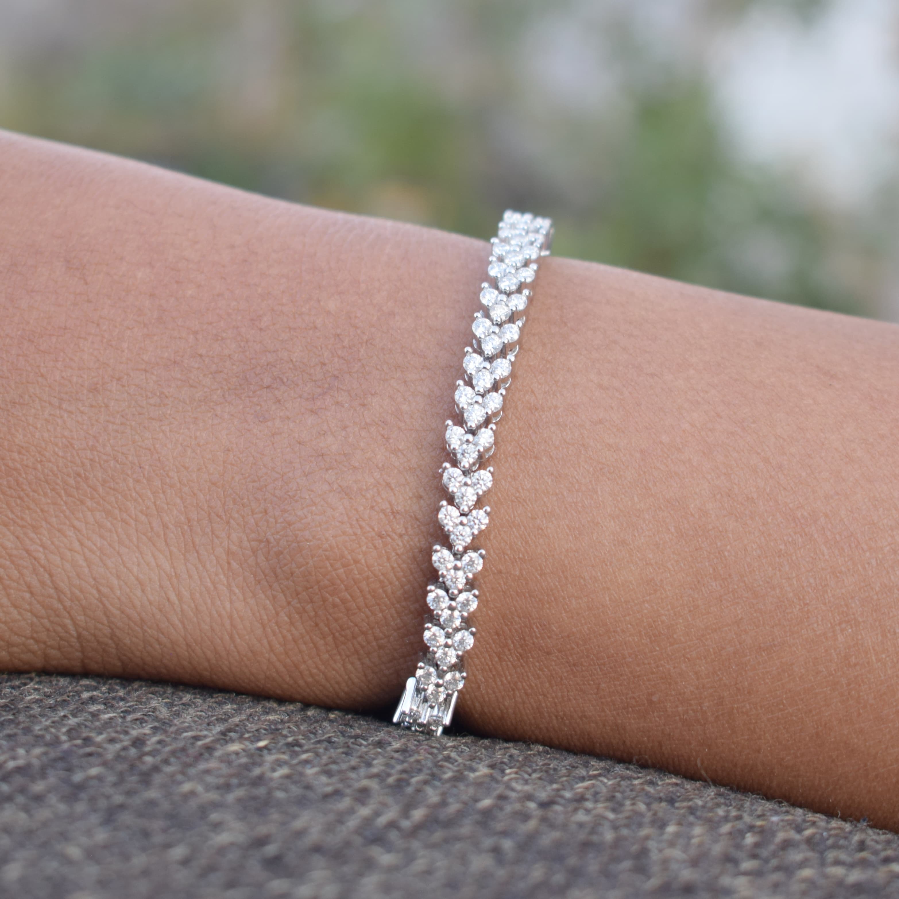 Illusion Tennis Moissanite Bracelet in 925 Silver, perfect for every occasion