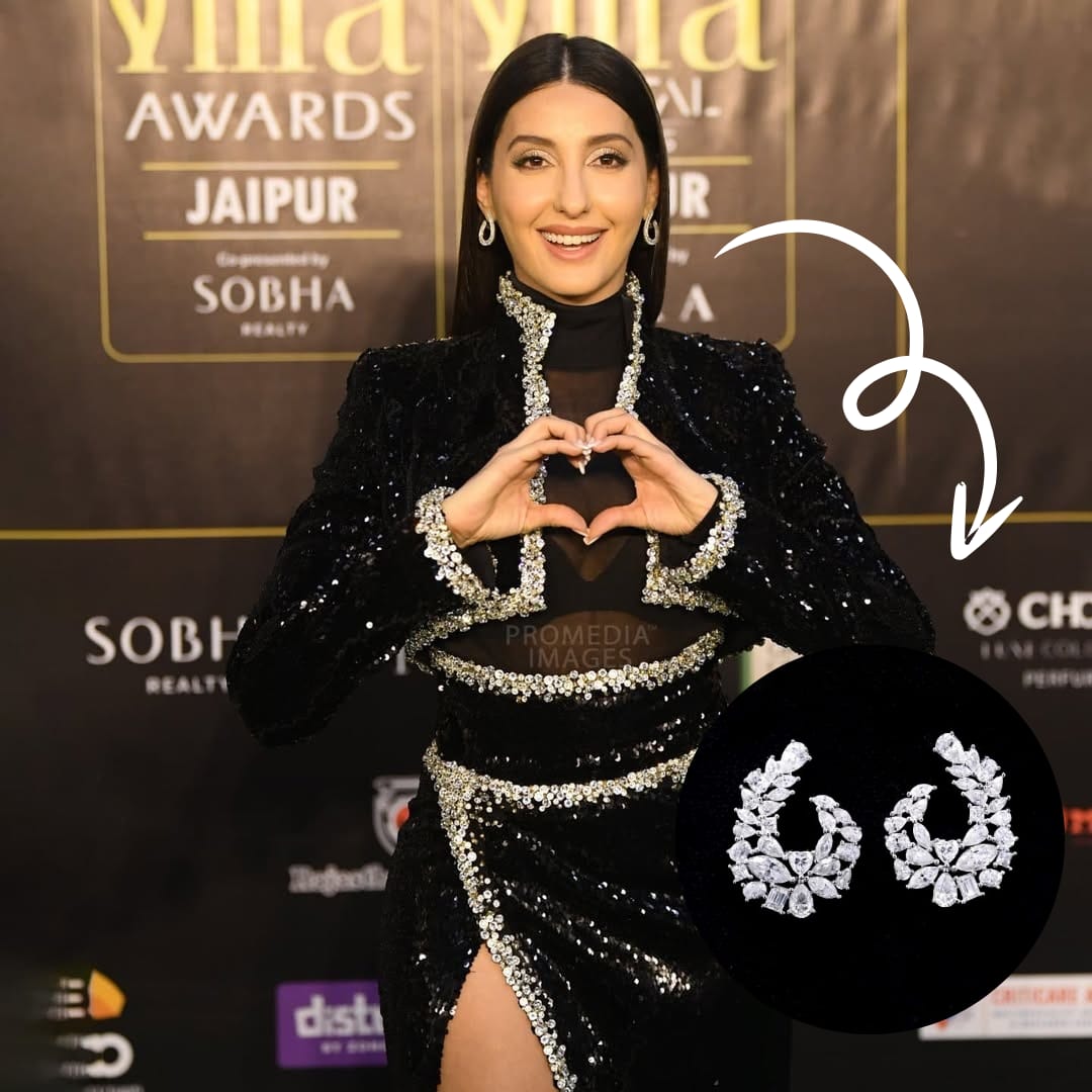 Nora Fathei inspied Earrings with Moissanite twist - From IIFA 2025 to Your Jewelry Box