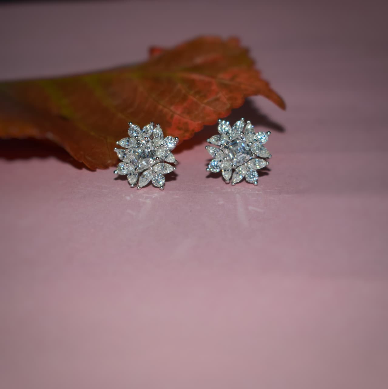 Classic Moissanite Solitaire Studs Earrings in Silver