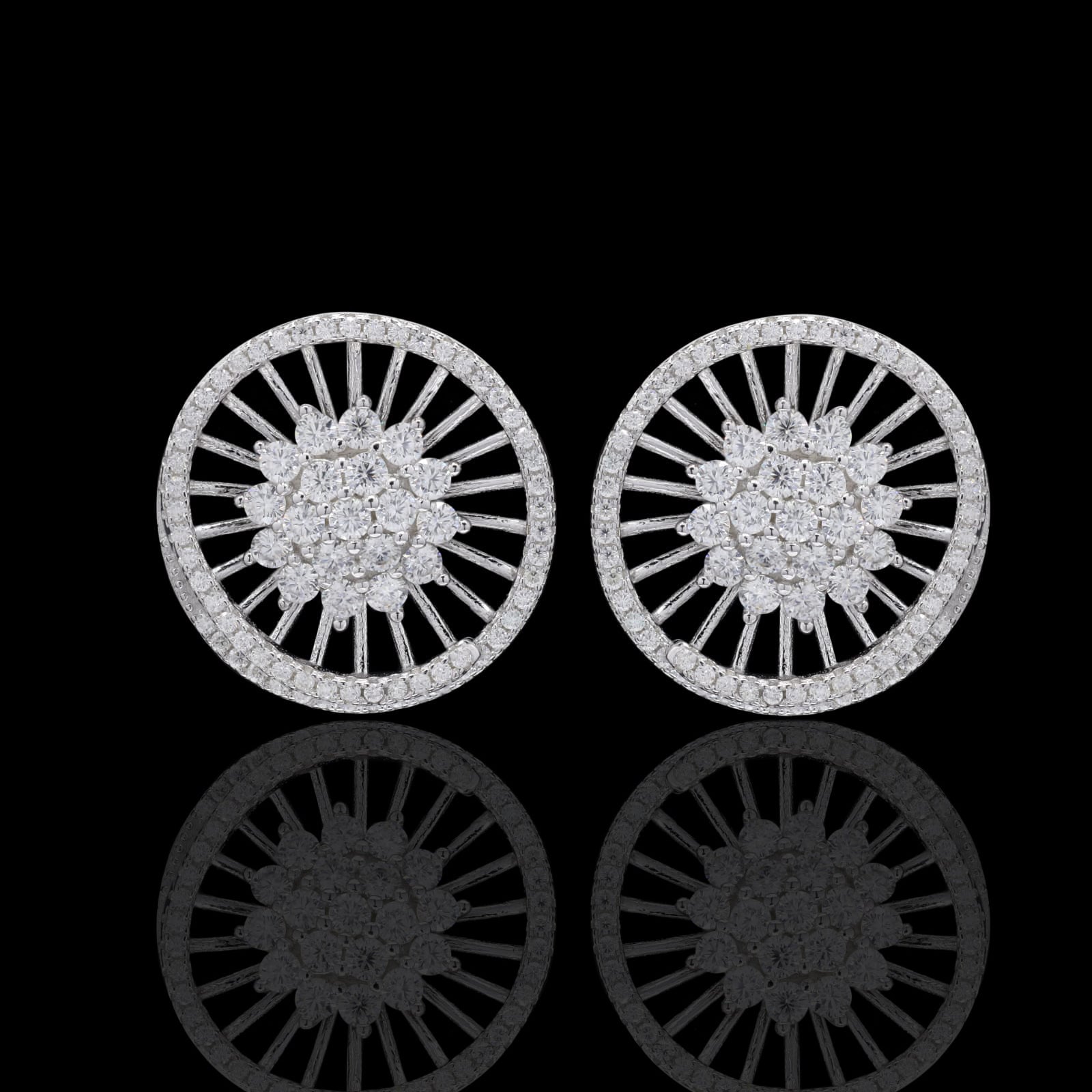 Detachable Sterling Silver Moissanite Stud Earrings