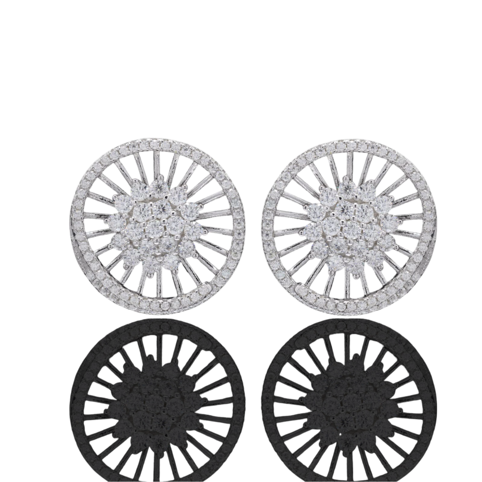 Detachable Moissanite Stud Earrings