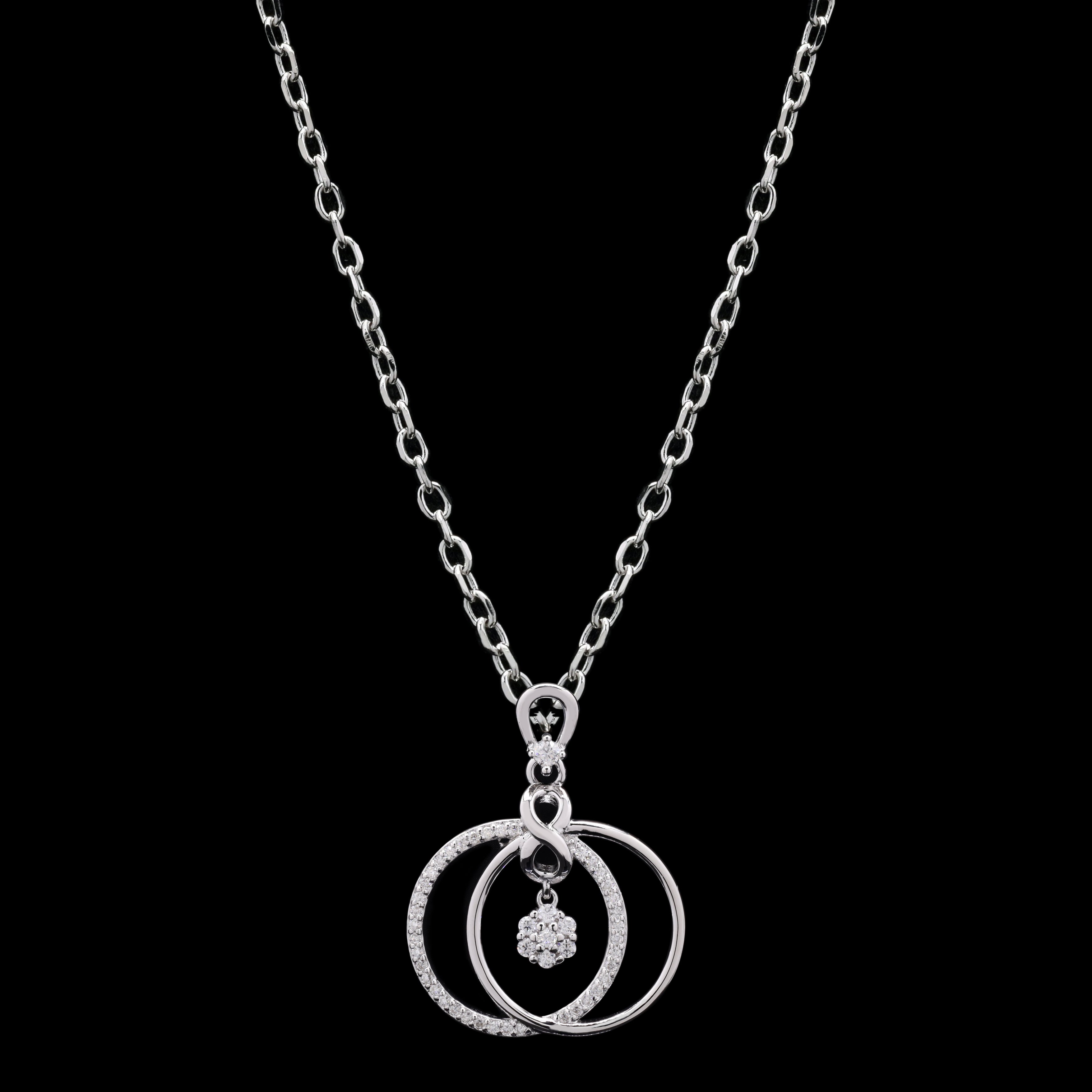 Noor drop Pendant in Moisssanite with Silver