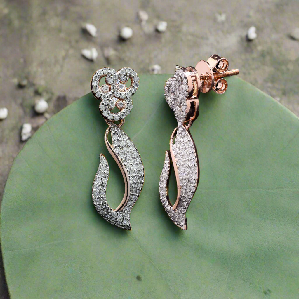 Moissanite Drop Earrings in Sterling Silver