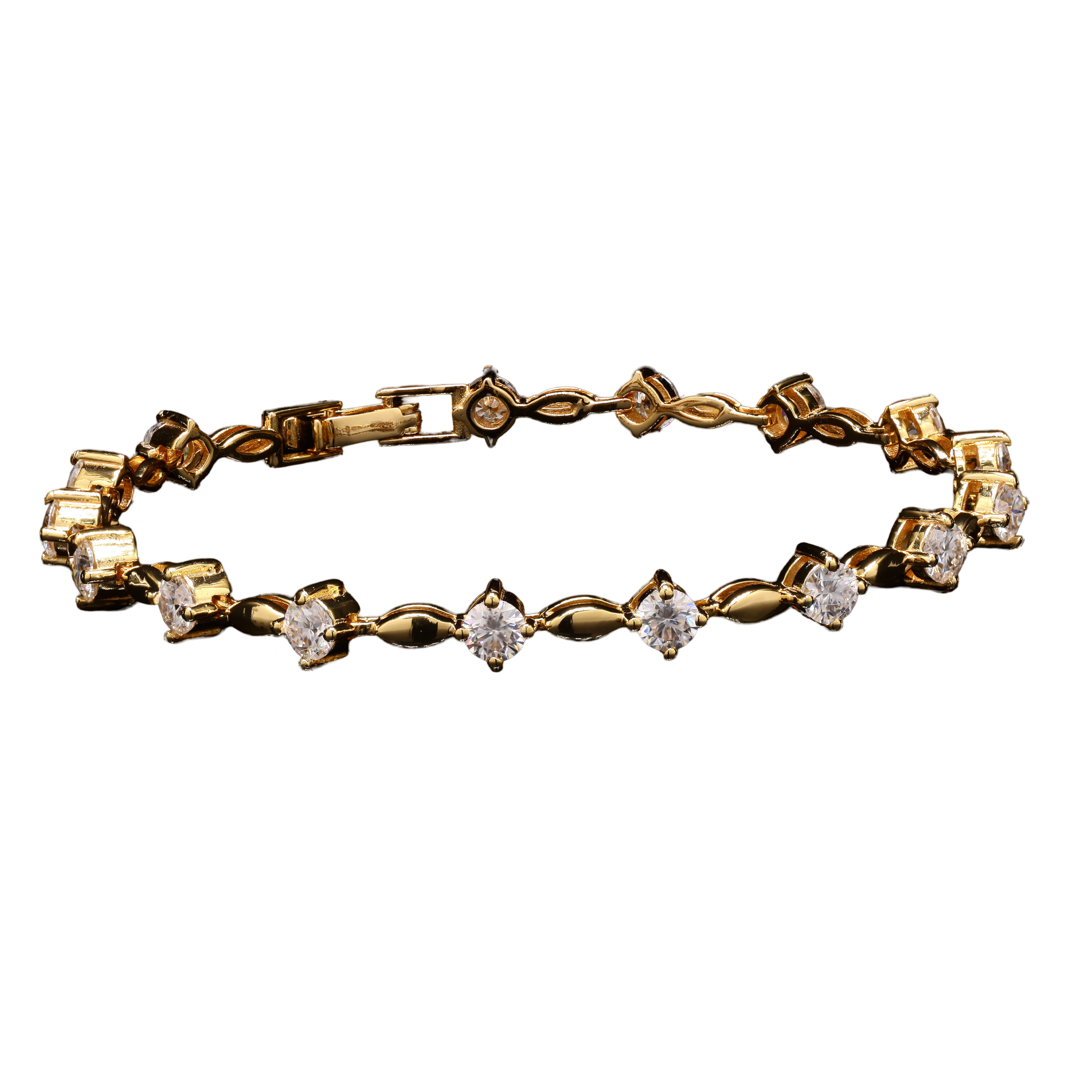 Moissanite Link Bracelet in Sterling Silver, perfect for every occasion