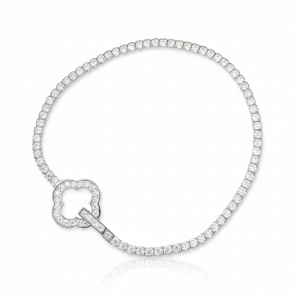 Minimal Moissanite Tennis Bracelet perfect for Office wear