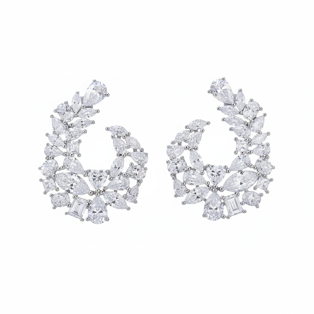 Nora Fathei inspied Earrings with Moissanite twist - From IIFA 2025 to Your Jewelry Box