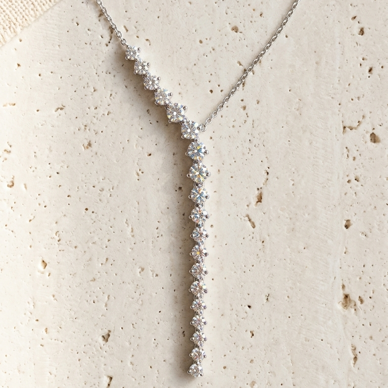 Solenne Statement Drop Tennis Pendant for Women