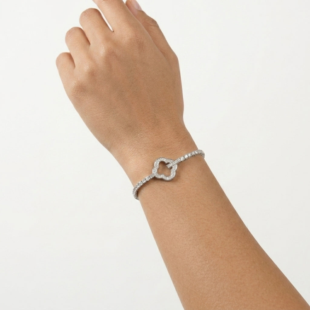 Minimal Moissanite Tennis Bracelet perfect for Office wear