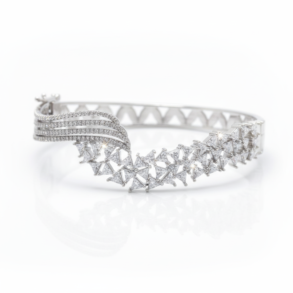Fancy Moissanite Bracelet in 925 Silver