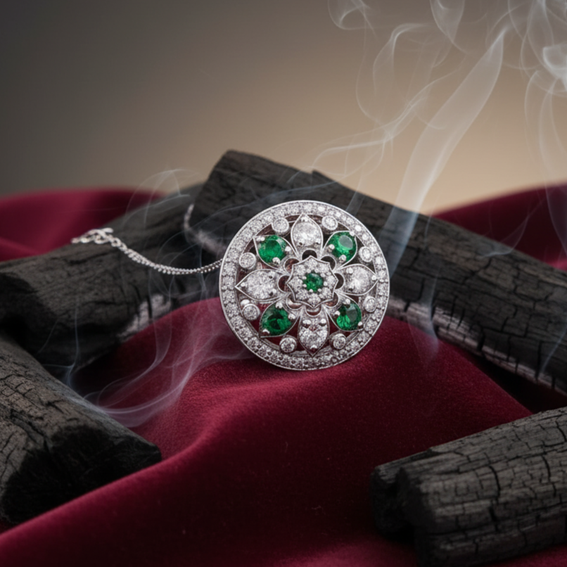 Jaipur Royale Silver Bodla with Moissanite