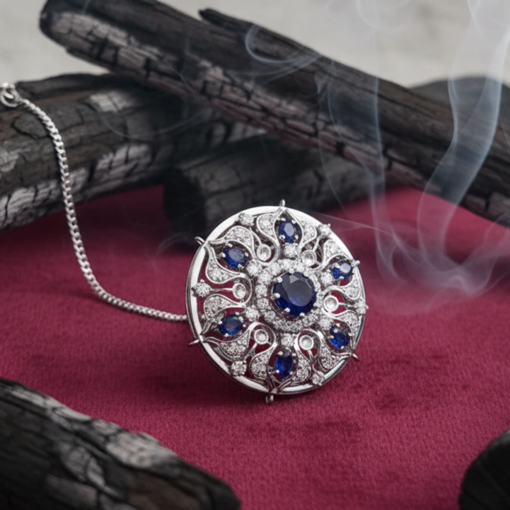 Heritage Glow Silver Bodla with Moissanite