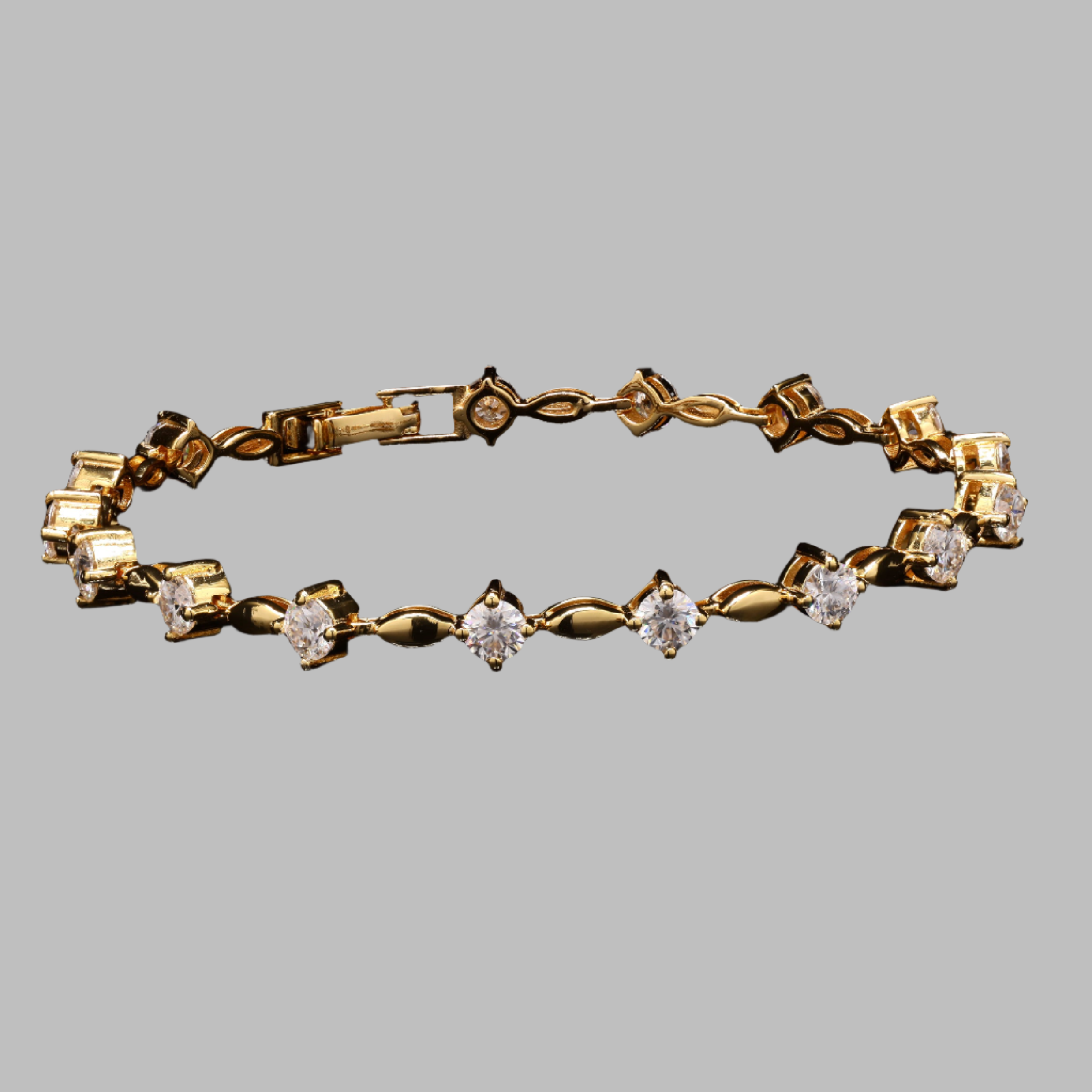 Moissanite Link Bracelet in Sterling Silver, perfect for every occasion