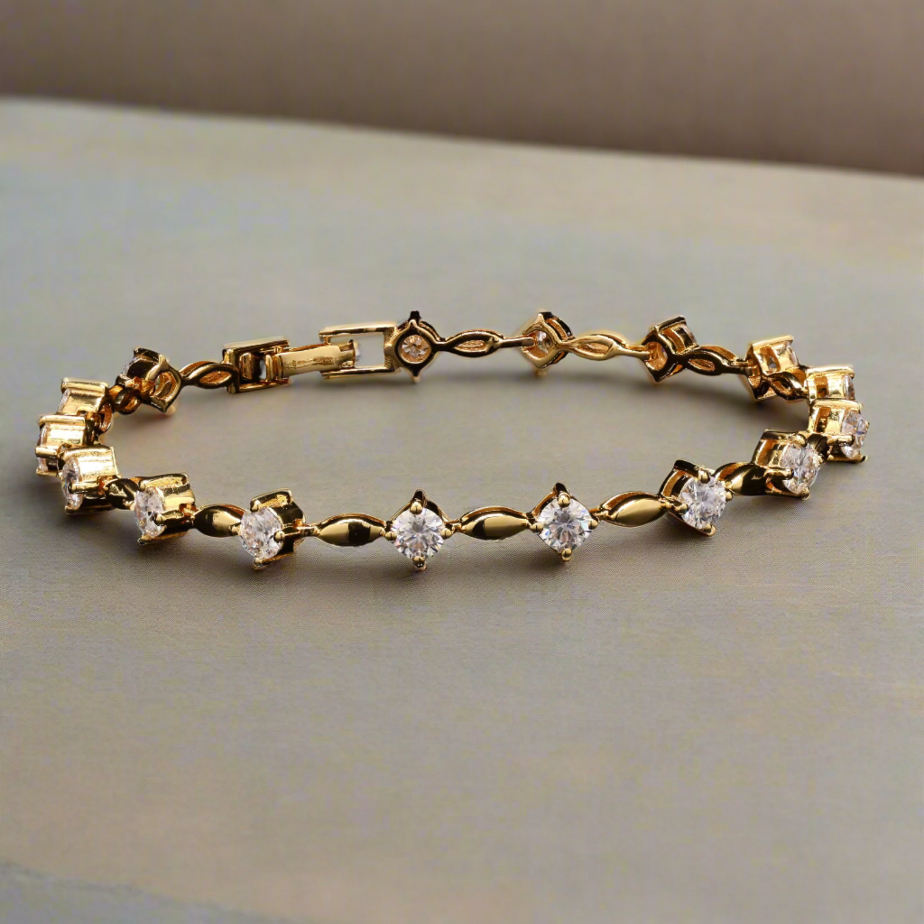 Moissanite Link Bracelet in Sterling Silver, perfect for every occasion