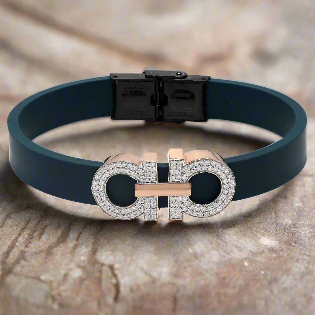 925 Silver Ferragamo Gancini bracelet for him