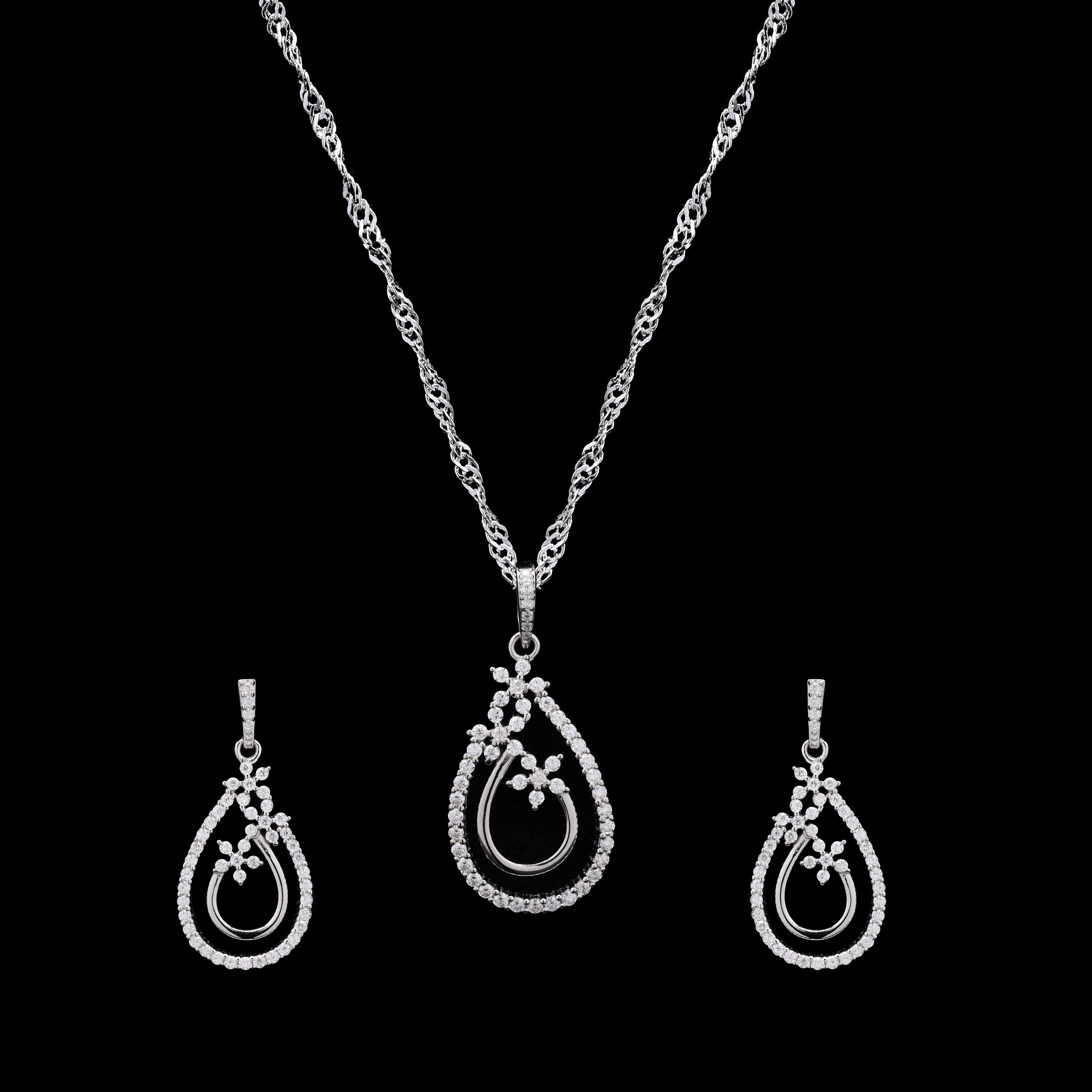 Majestic Radiance Moissanite Pendant Set in Sterling Silver
