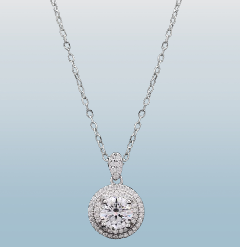 Marvelous Moissanite Round center Pendant