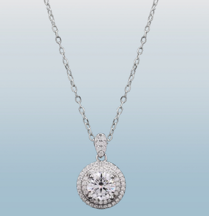 Marvelous Moissanite Round center Pendant