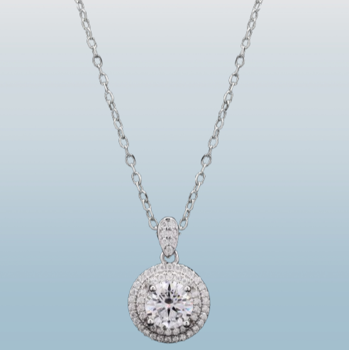 Marvelous Moissanite Round center Pendant