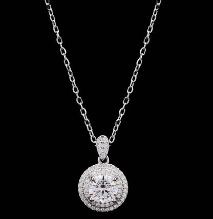 Marvelous Moissanite Round center Pendant