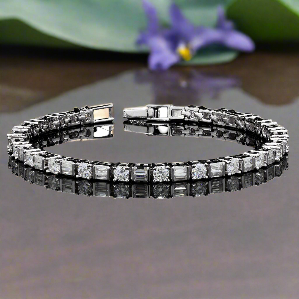 Emerald & Round Eternity Bracelet