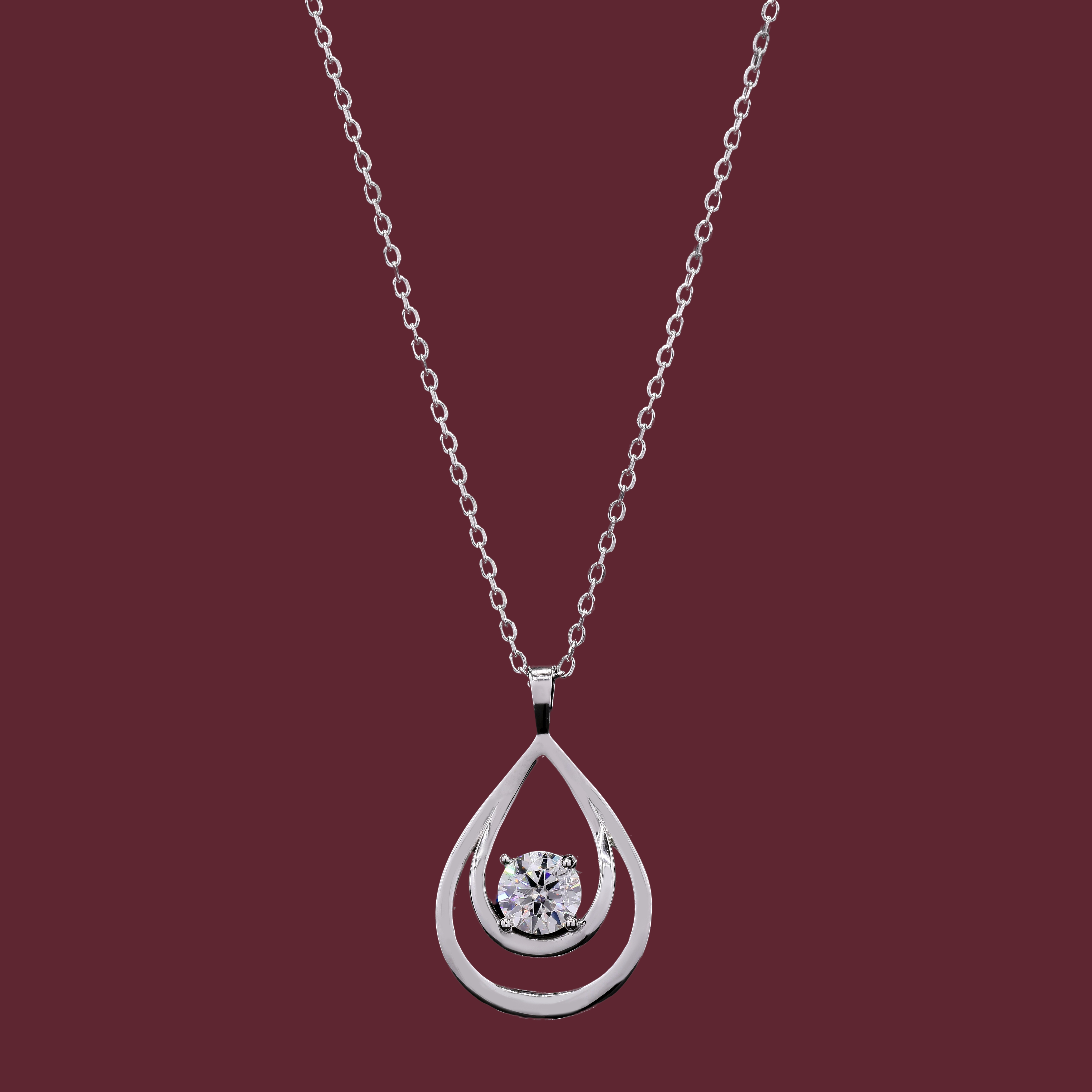 1 Carat Round Cut Pendant