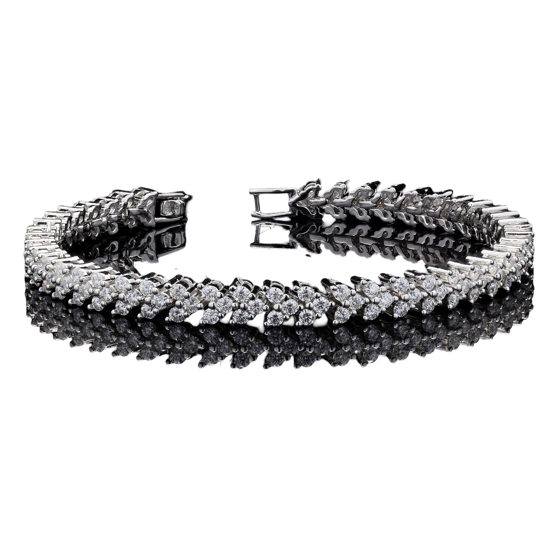 Illusion Tennis Moissanite Bracelet