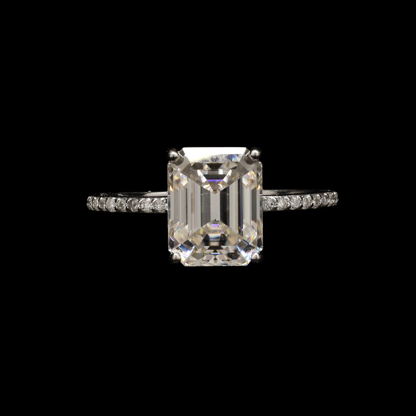 Mouni Roy inspired Emerald Cut Engagement Ring