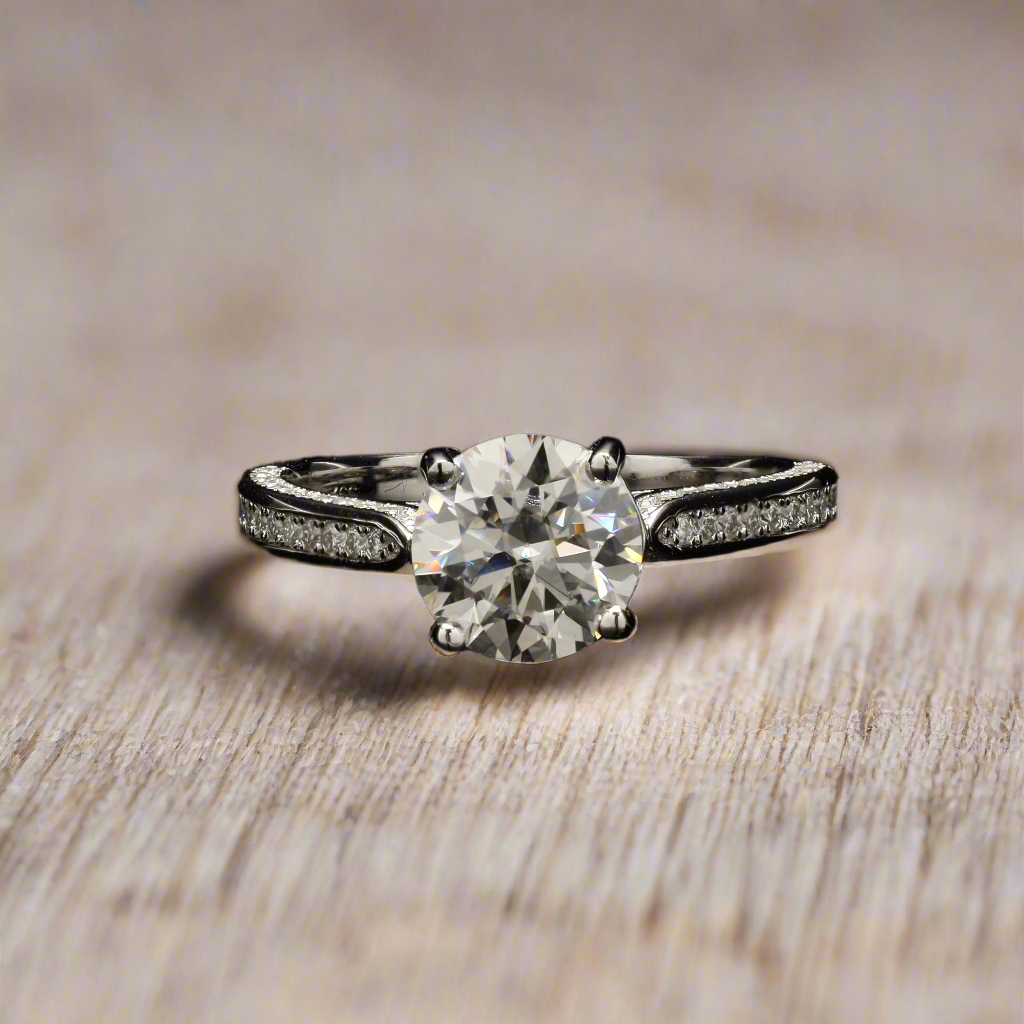 Round cut Solitaire Ring