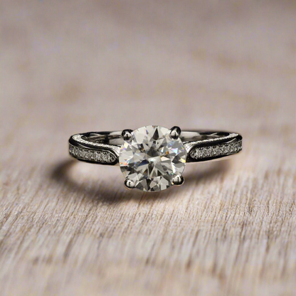 Round cut Solitaire Ring