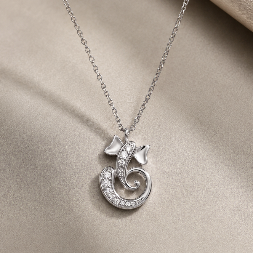 Ganesh ji Vighnaharta Pendant in 925 Silver with Moissanite