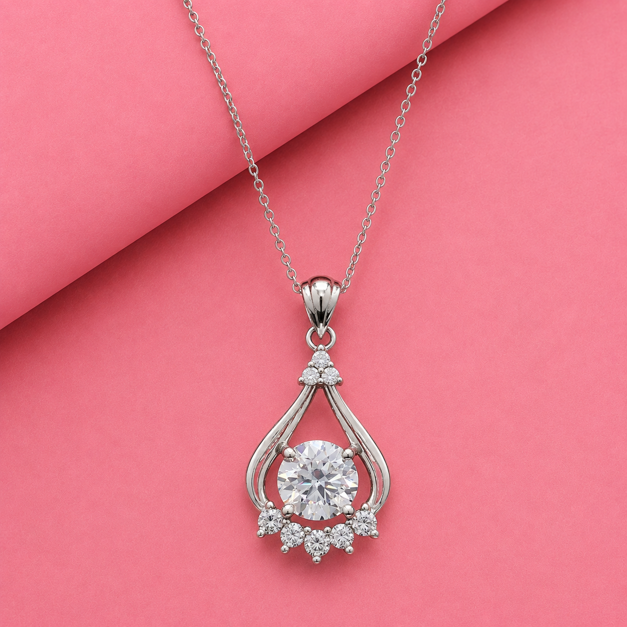 Eternal Spark Moissanite Silver Pendant