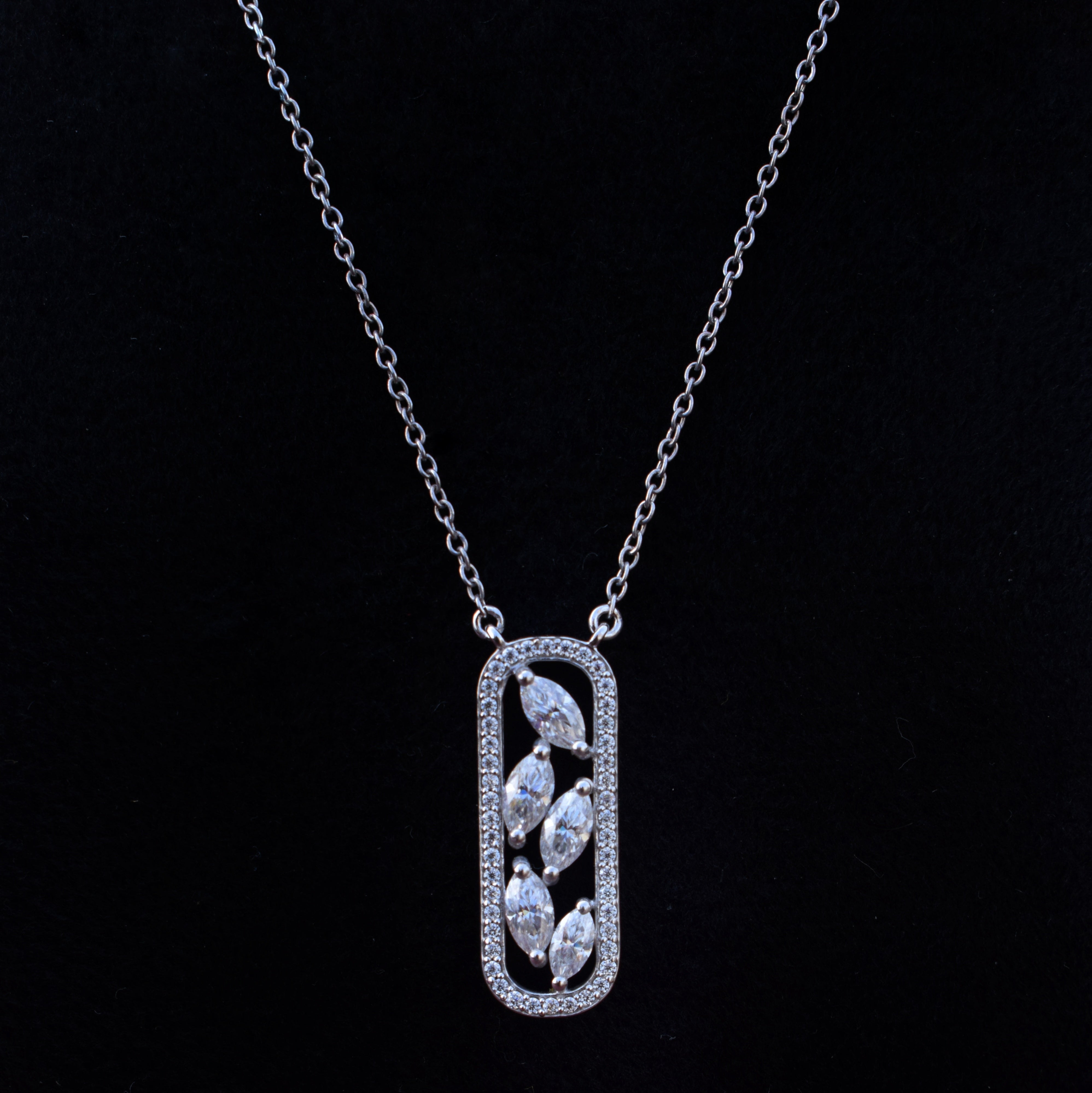 Moissanite Diamond Pendant for Men in Sterling Silver