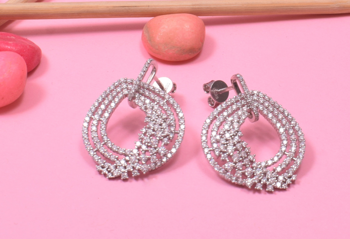 Diamond Brilliance Swirl Earrings