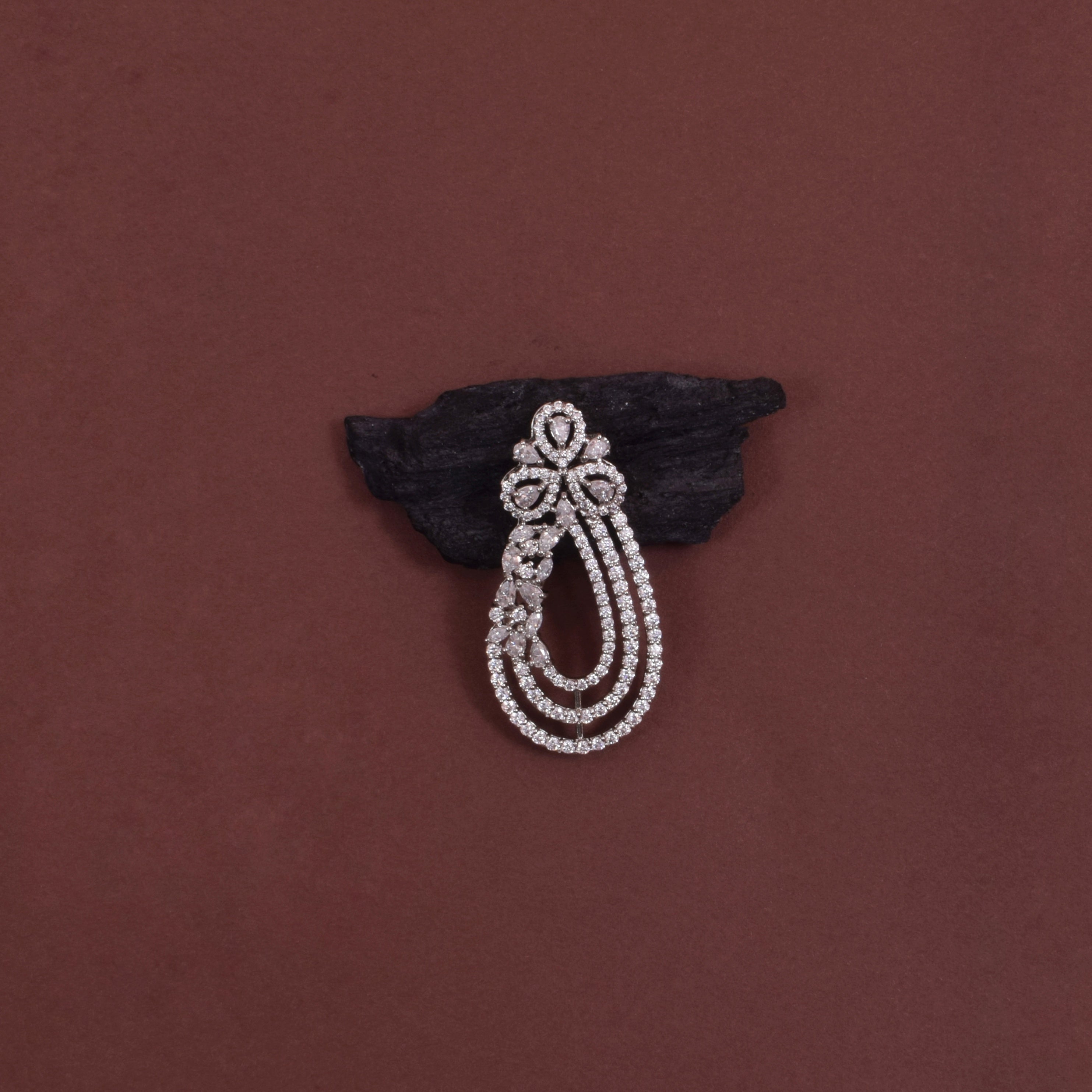Elegant Moissanite Pendant Set in Sterling Silver for Party Wear