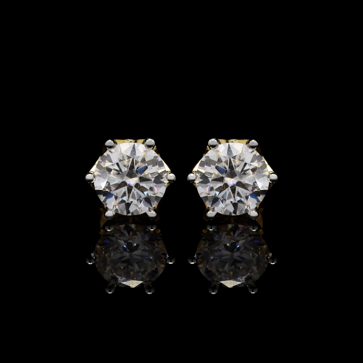 Chandrika Silver Studs, 6 Carat