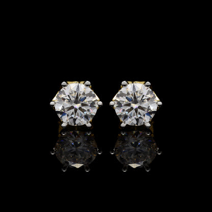 Chandrika Silver Studs, 6 Carat