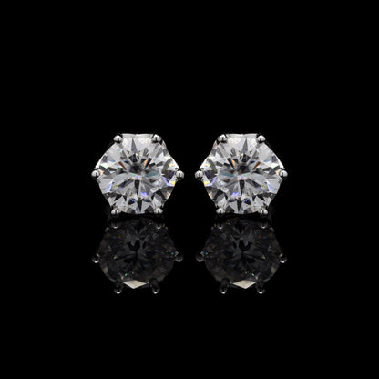 Chandrika Silver Studs, 6 Carat