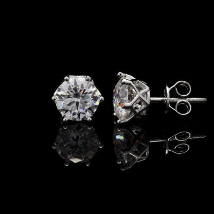 Chandrika Silver Studs, 6 Carat