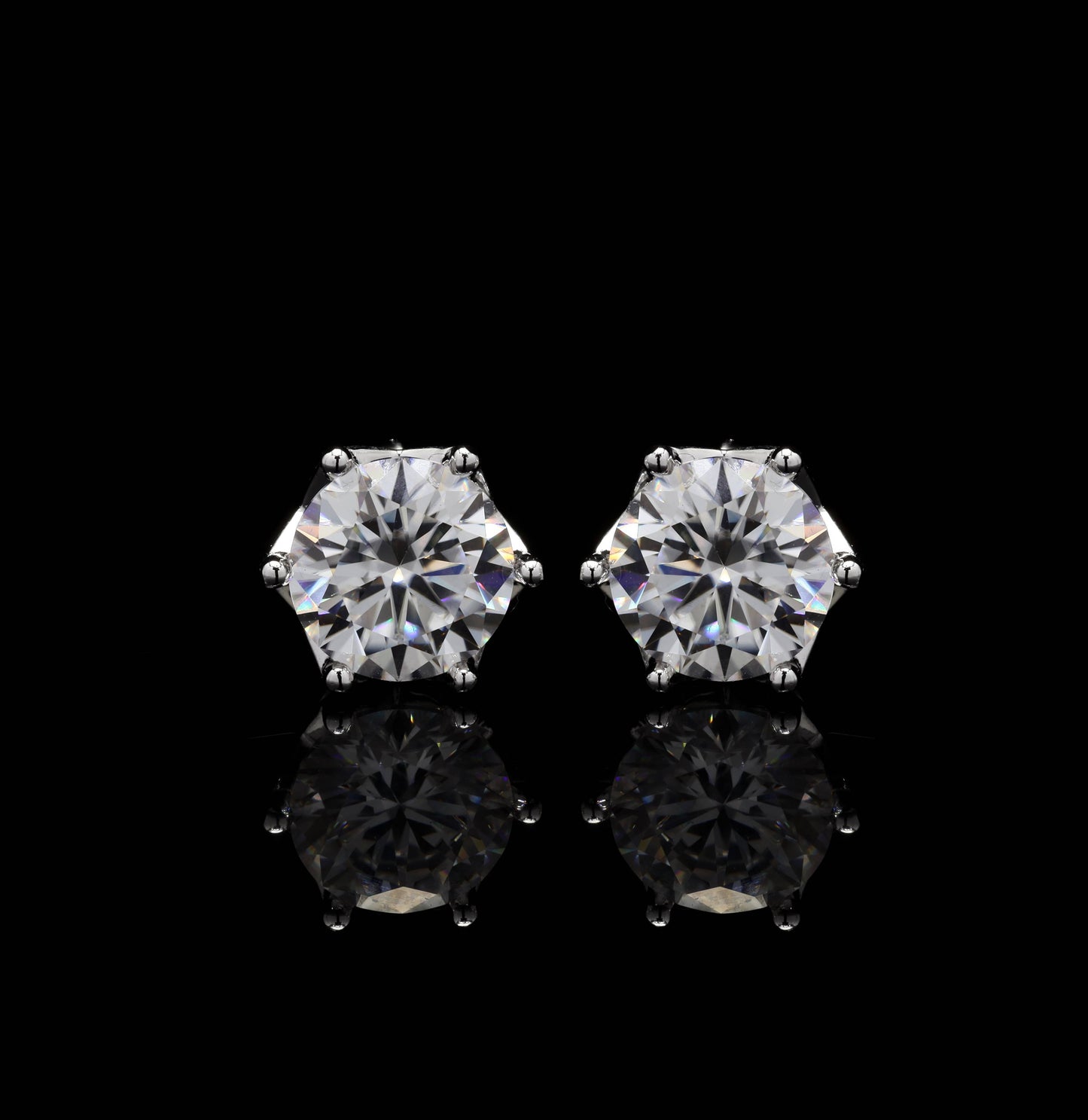 Eternal Sparkle Round Studs, 5 Carat