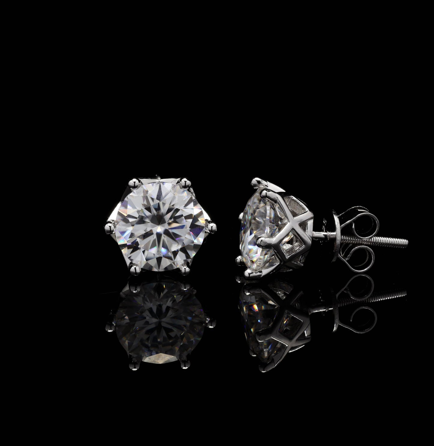 Eternal Sparkle Round Studs, 5 Carat