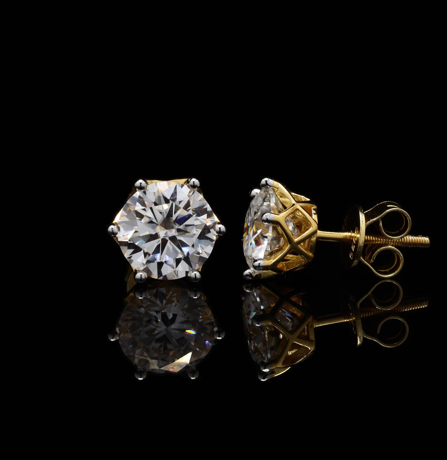 Eternal Sparkle Round Studs, 5 Carat